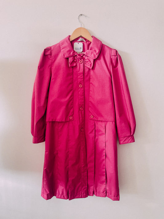 1980s Hot Pink Trench Coat