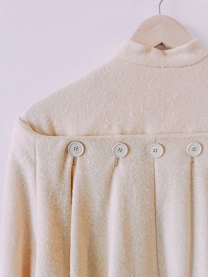 1950s Cream Button Swing Coat