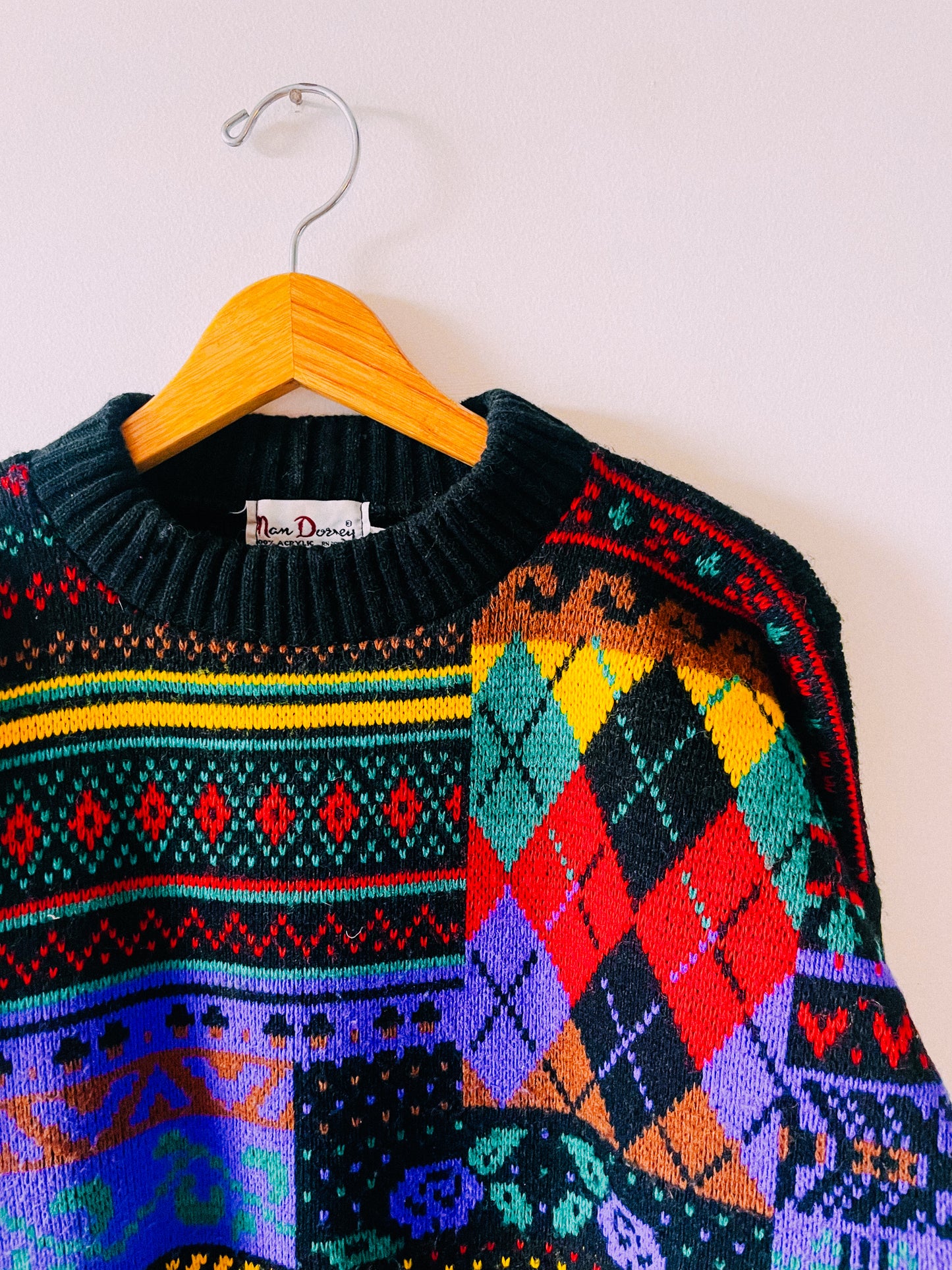 1980s Nan Patterned Sweater