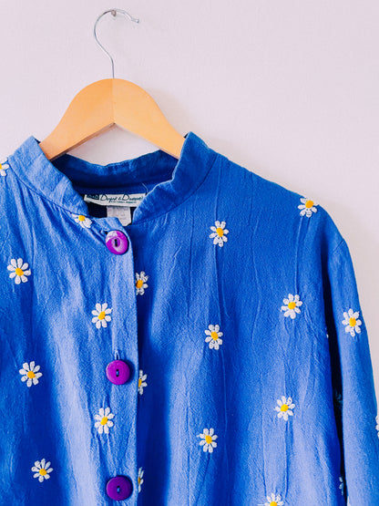 Vintage Blue Daisy Shirt