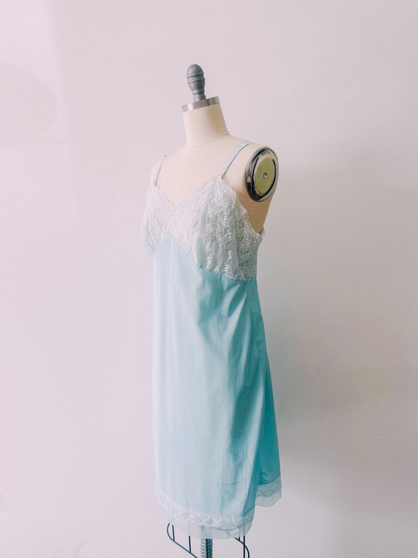 1960s Light Blue Slip Dress