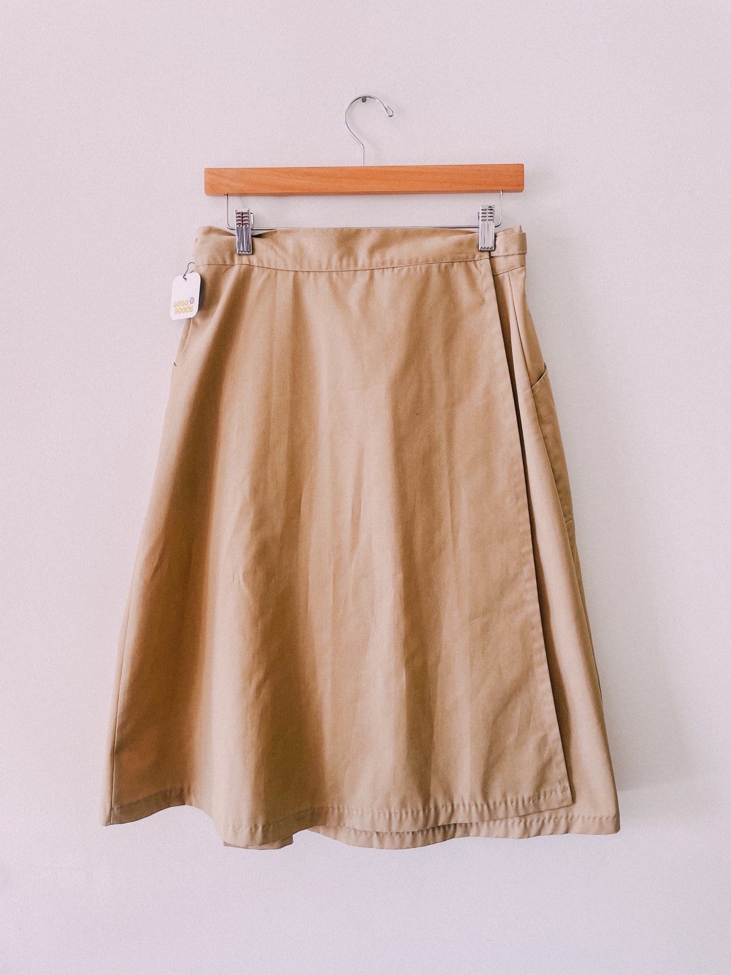 1980s Khaki Wrap Skirt