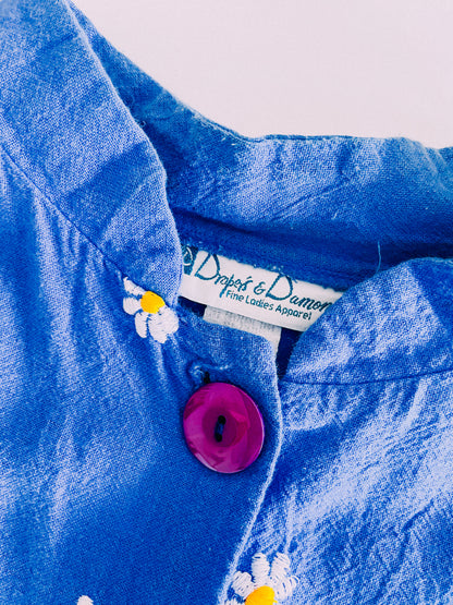 Vintage Blue Daisy Shirt