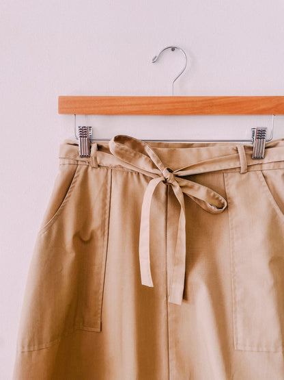 1980s Khaki Wrap Skirt