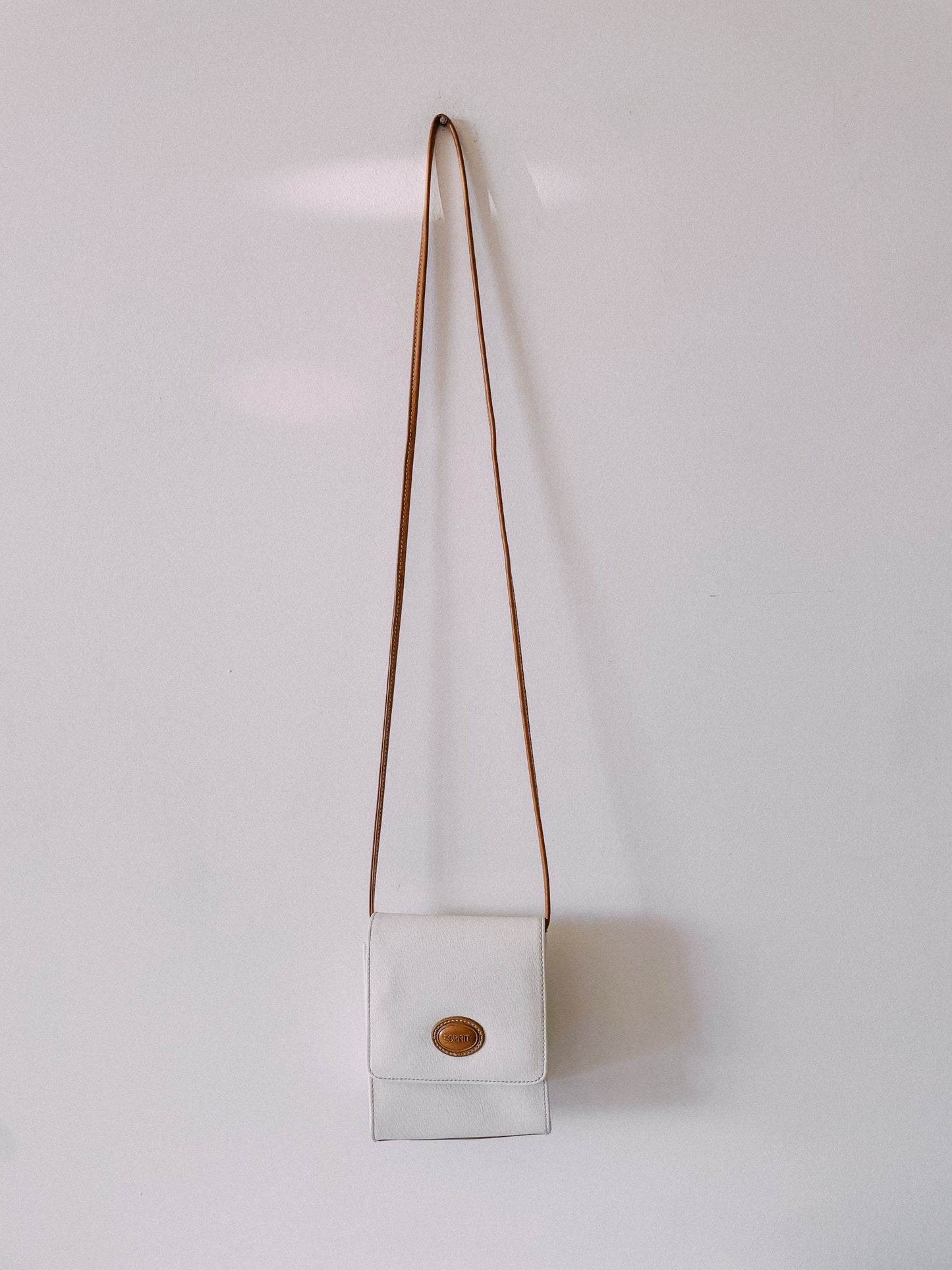 1990s Cream Mini Crossbody Bag