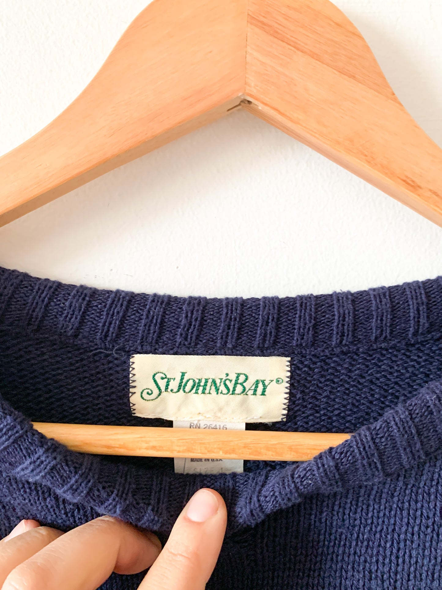 Vintage Dashing Navy Knit Sweater