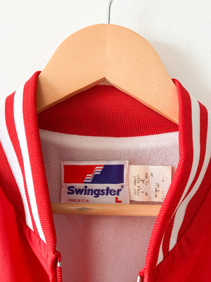 Vintage Red Quaker Bomber Jacket