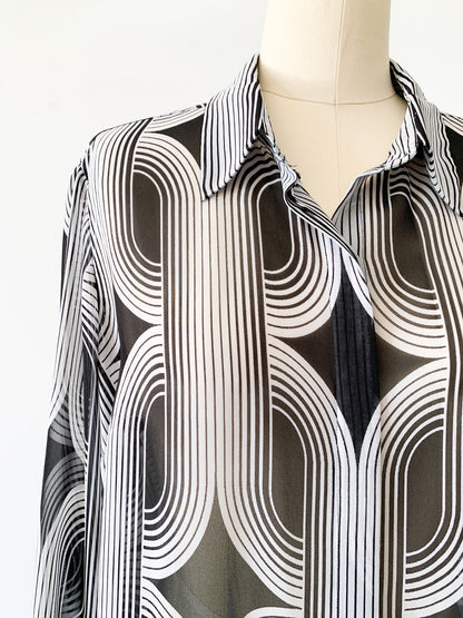 Vince Camuto B+W Optical Blouse