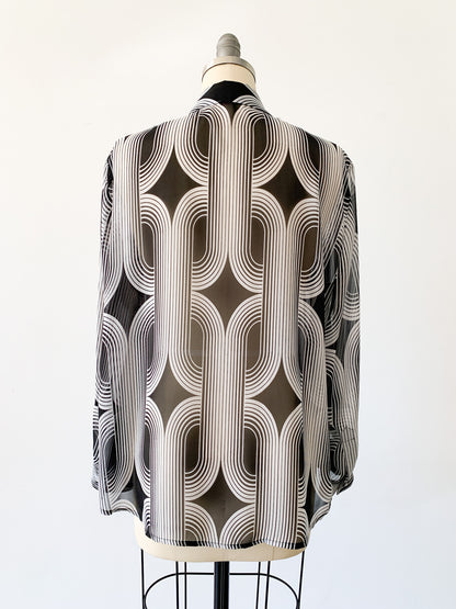 Vince Camuto B+W Optical Blouse