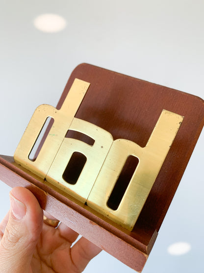 Vintage Brass Dad Desk Organizer