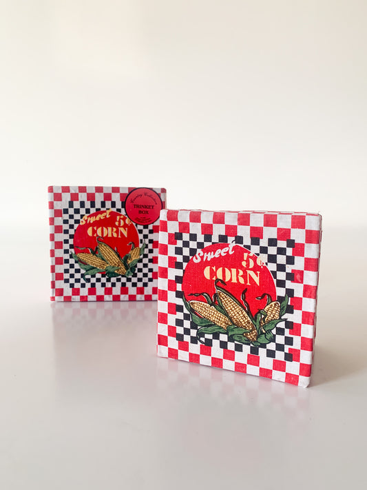 c.1995 Sweet Corn Checkered Box, set of 2.