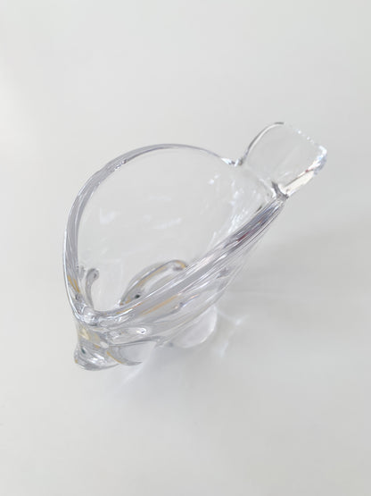 Vintage Crystal Fish Vase