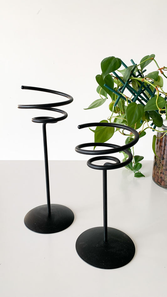 Postmodern Spiral Candle Holders, set of 2