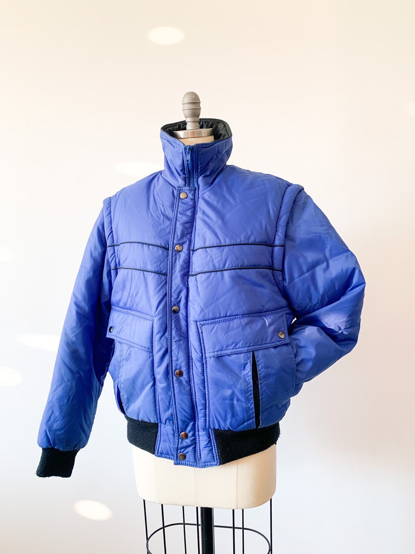 80s Arctic Circle Blue Puffer Coat/Vest