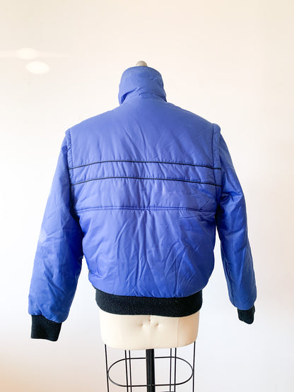 80s Arctic Circle Blue Puffer Coat/Vest