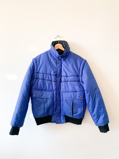 80s Arctic Circle Blue Puffer Coat/Vest