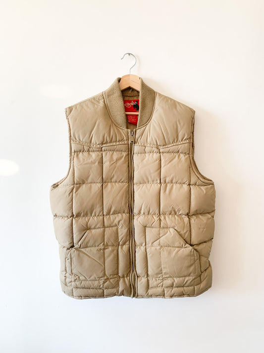 Vintage Rodeo Tan Puffer Vest