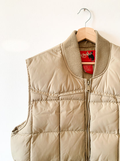 Vintage Rodeo Tan Puffer Vest