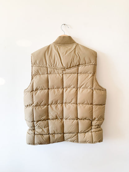 Vintage Rodeo Tan Puffer Vest