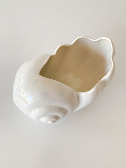 Vintage Ceramic Shell Planter