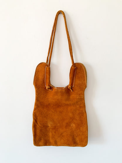 Leather Floral Pocket Tote