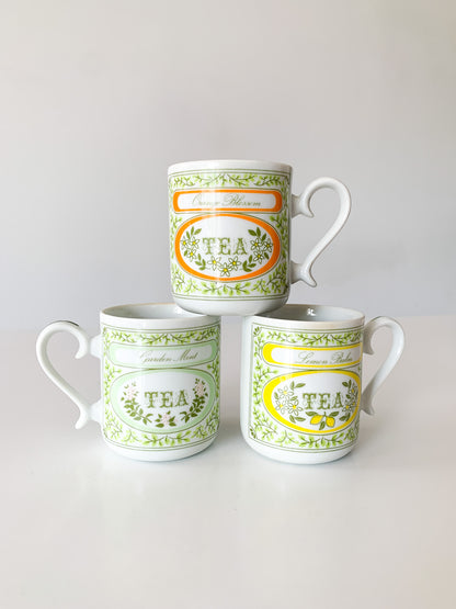 Vintage Tea Mugs, set of 3.