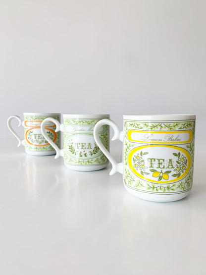 Vintage Tea Mugs, set of 3.