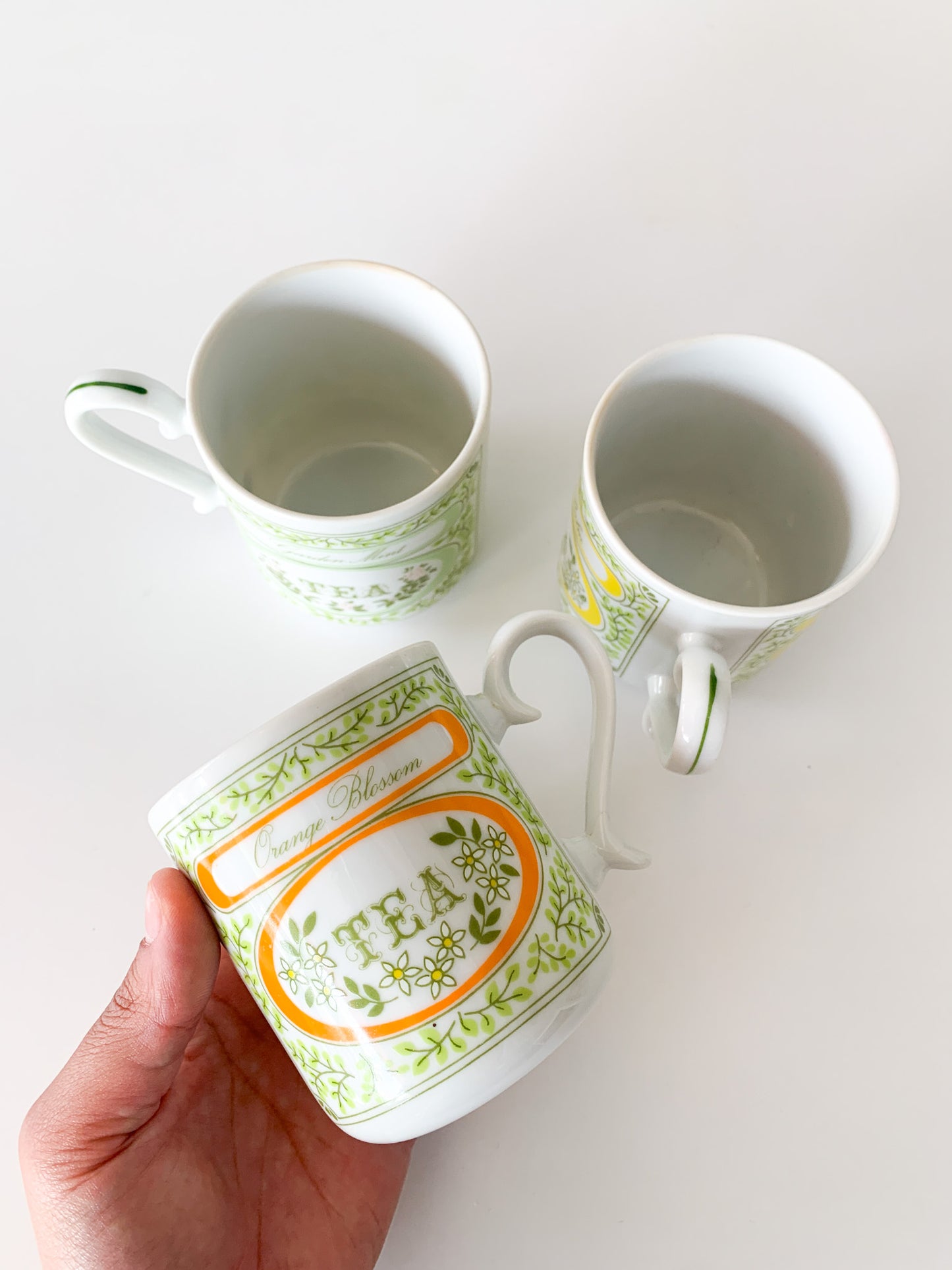 Vintage Tea Mugs, set of 3.