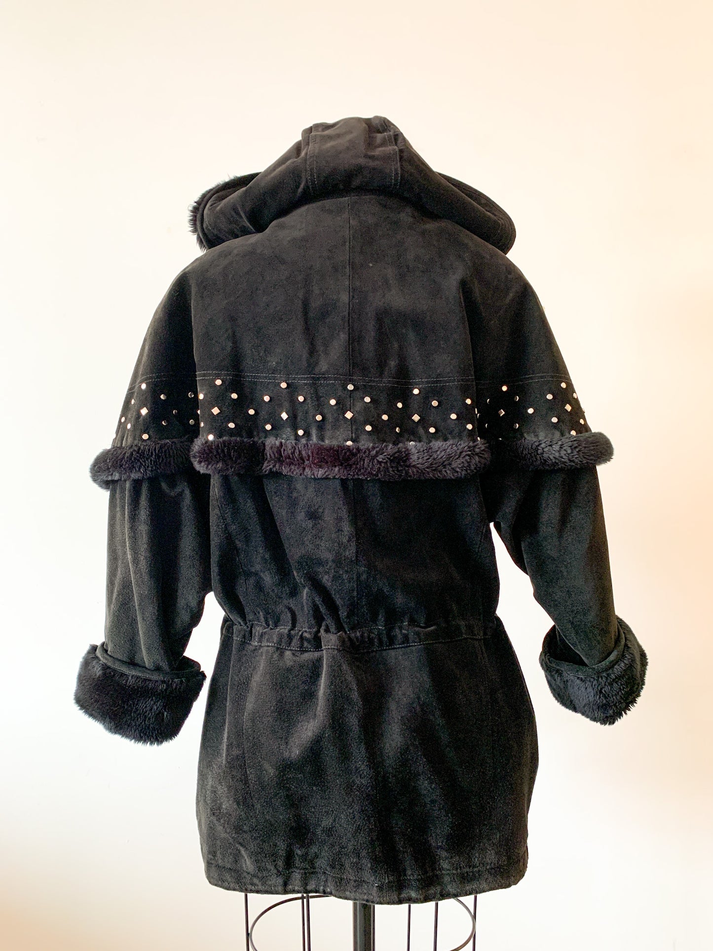 Vintage Leather Studded Coat