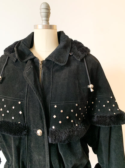 Vintage Leather Studded Coat