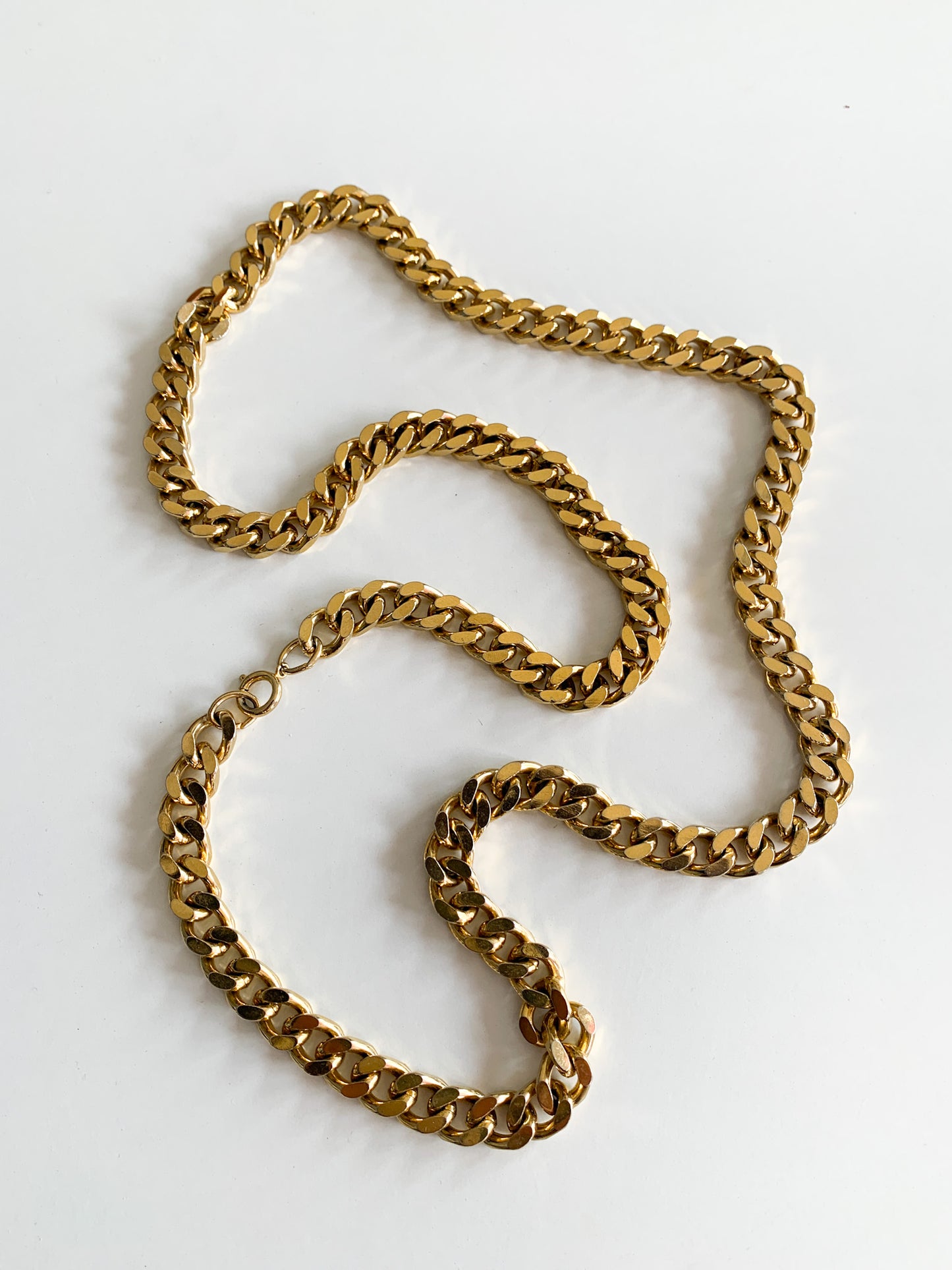 Vintage Gold Cuban Link Necklace