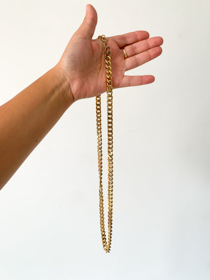 Vintage Gold Cuban Link Necklace