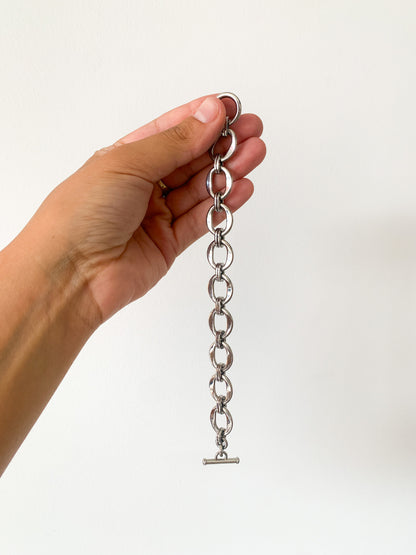 Stainless Steel Chainlink Toggle Bracelet