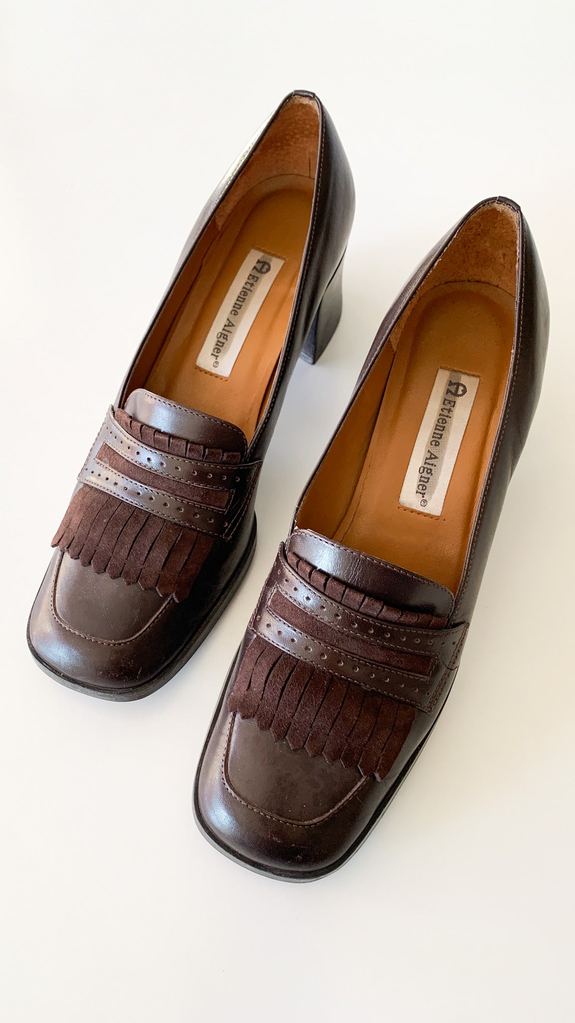 Etienne Brown Leather Loafer, sz. 8.5