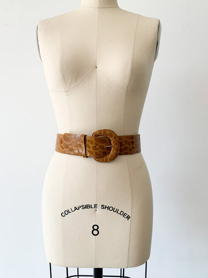 Tan Leather Waist Belt