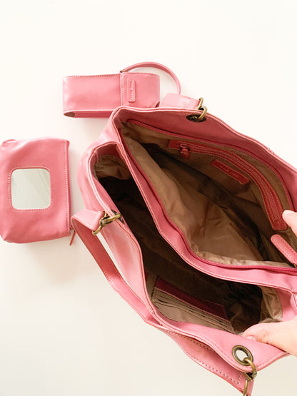 Y2K Pink Vegan Leather Bag