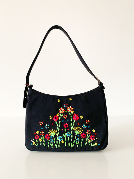 Y2K Ribbon Floral Bag