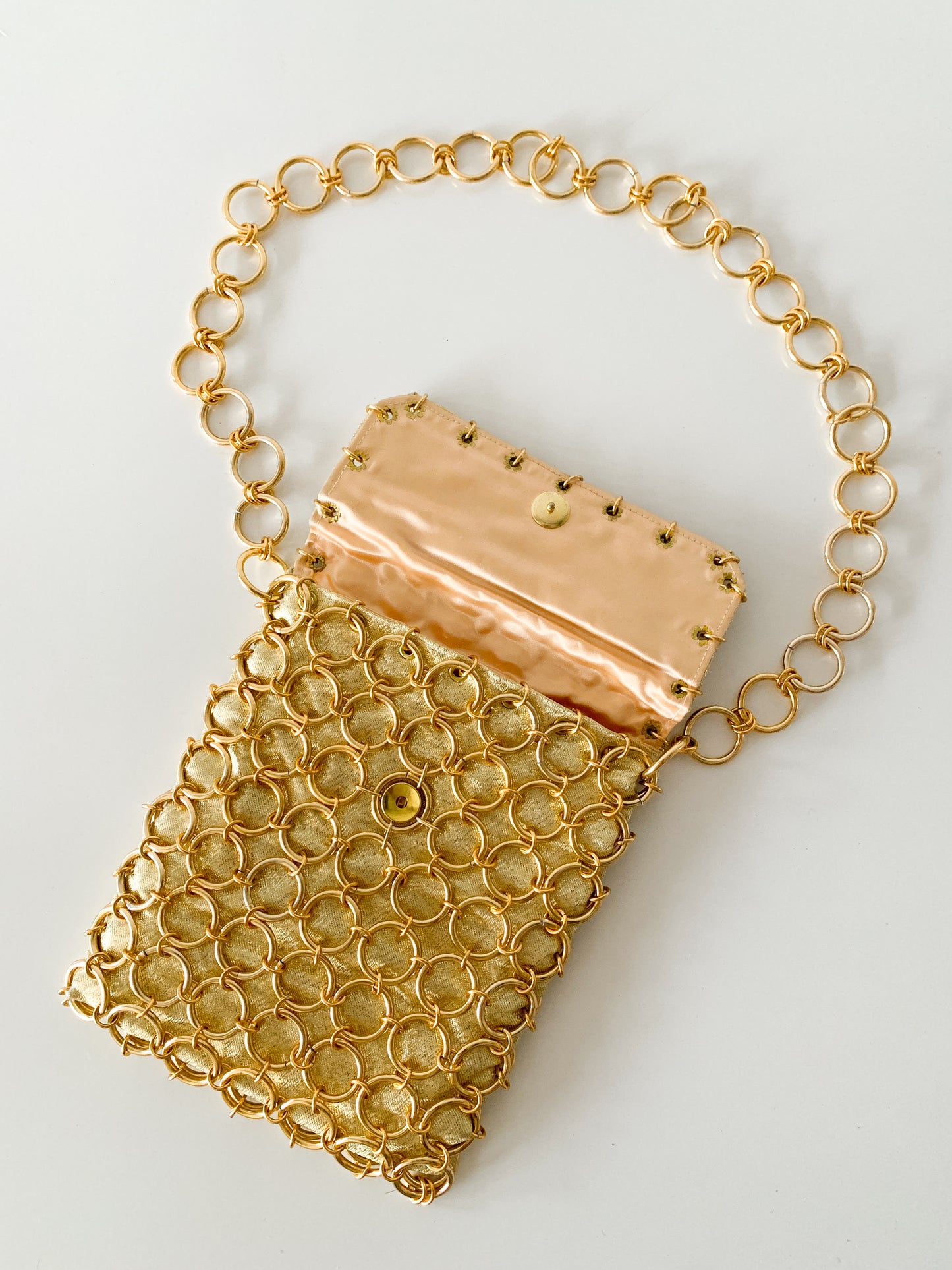 Vintage Gold Chainlink Evening Bag