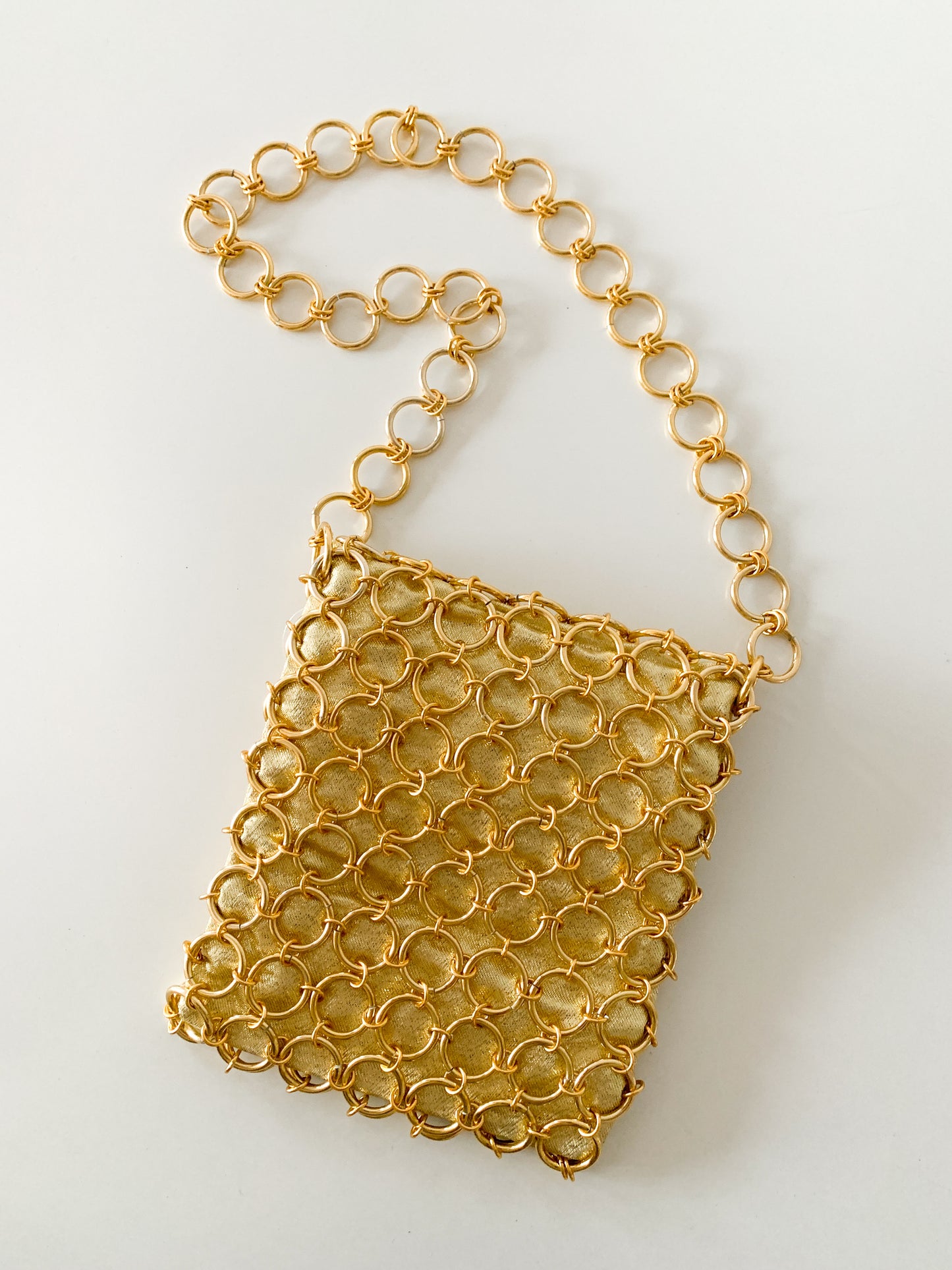 Vintage Gold Chainlink Evening Bag