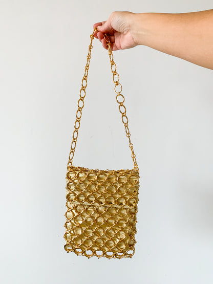 Vintage Gold Chainlink Evening Bag