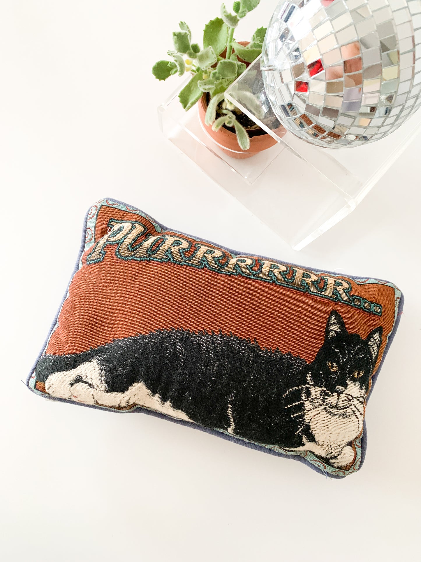 Vintage Purrrrrr... Pillow