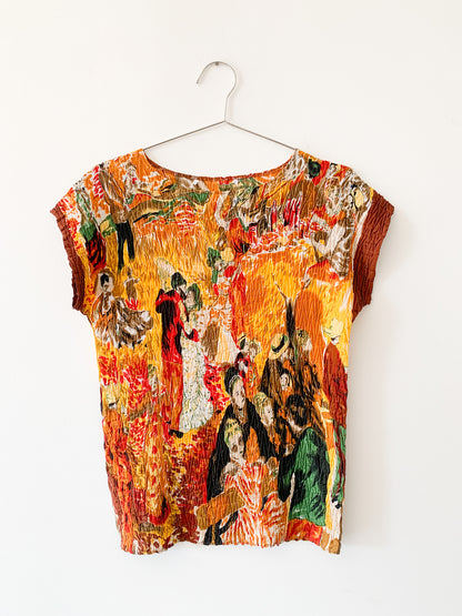 Textured Illustrative Top