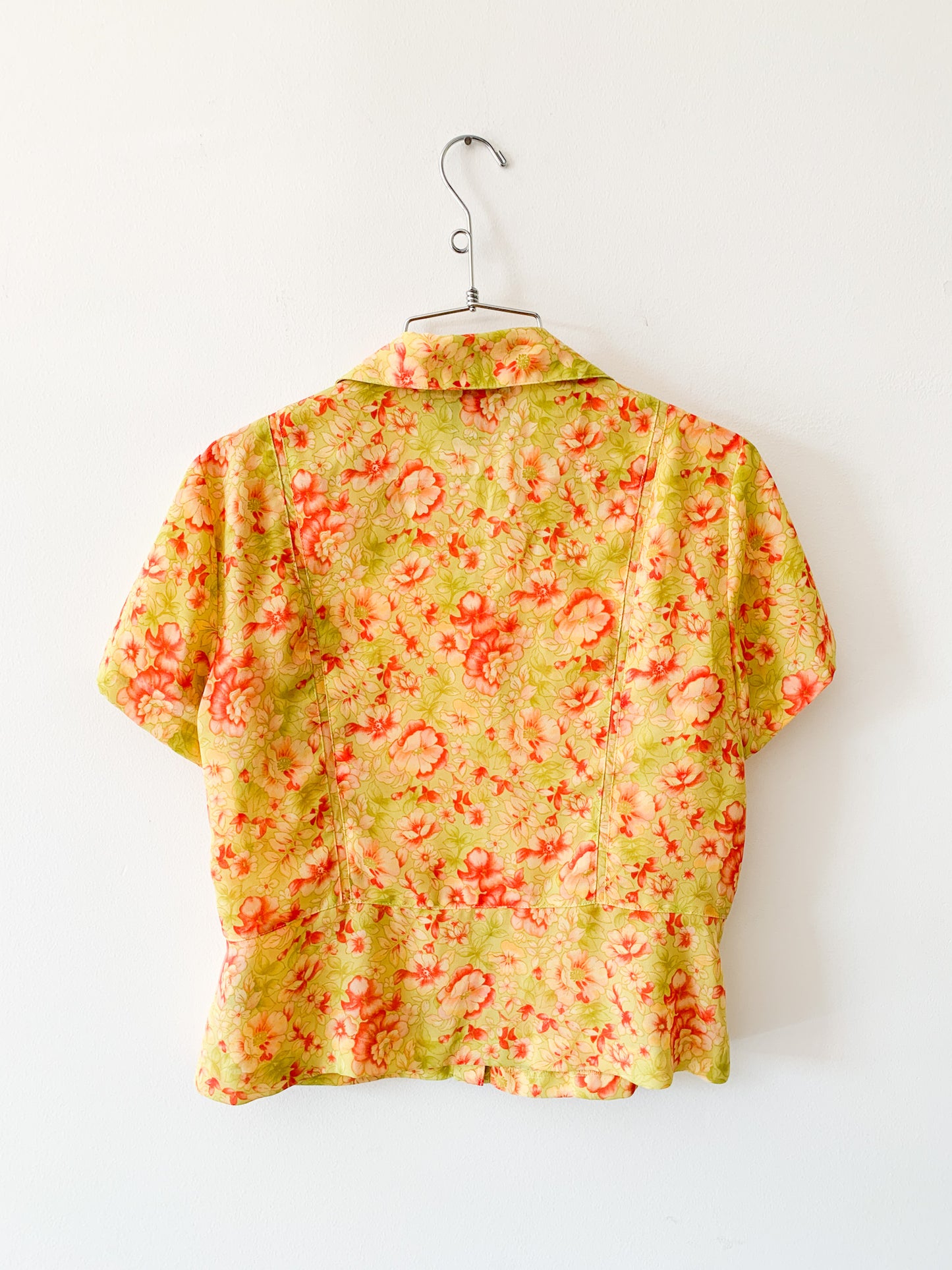 Citrus Floral Peplum Top