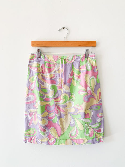 Groovy Pastel Drawstring Skirt