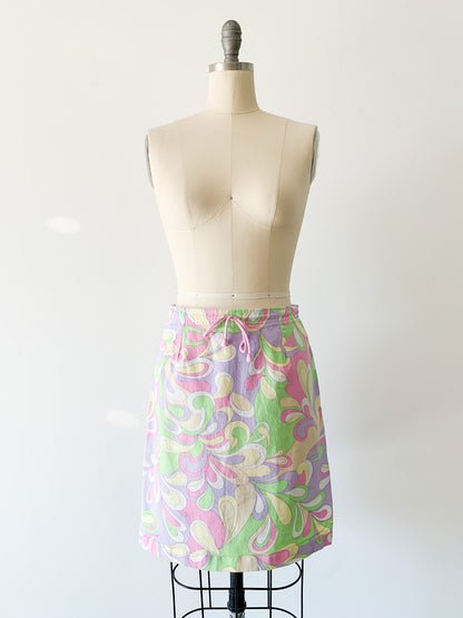 Groovy Pastel Drawstring Skirt