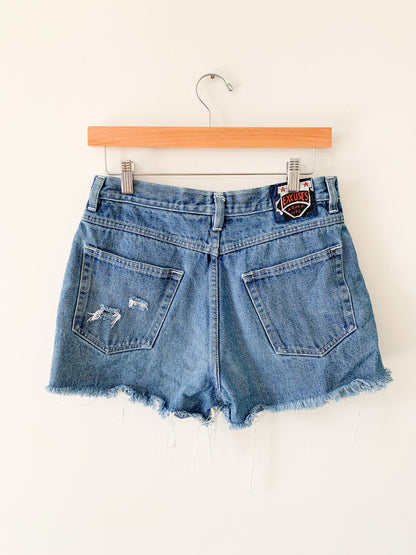 No Excuses Distressed Star Shorts