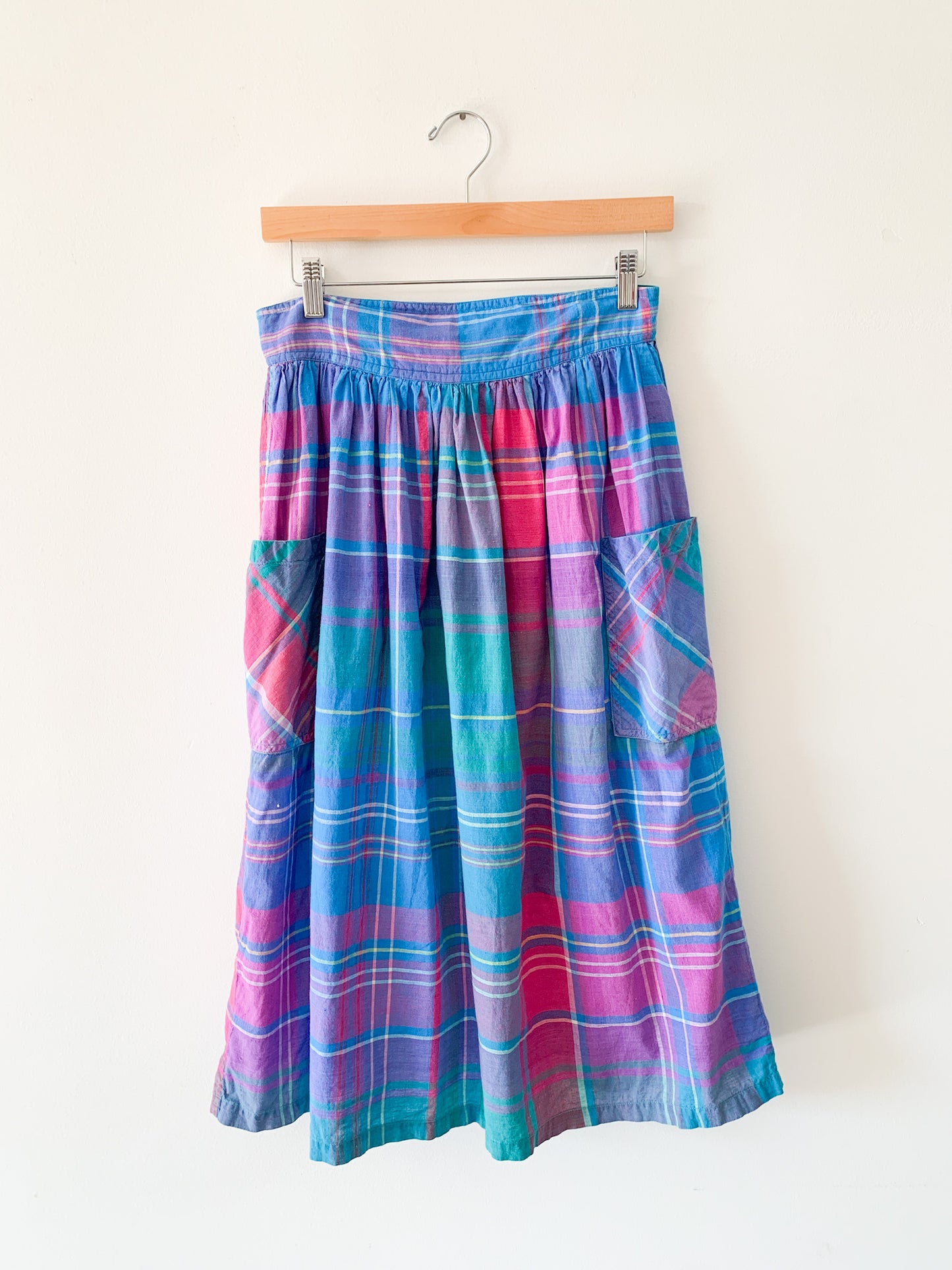 Madras Plaid Pocket Skirt