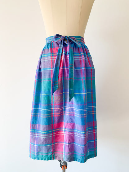 Madras Plaid Pocket Skirt