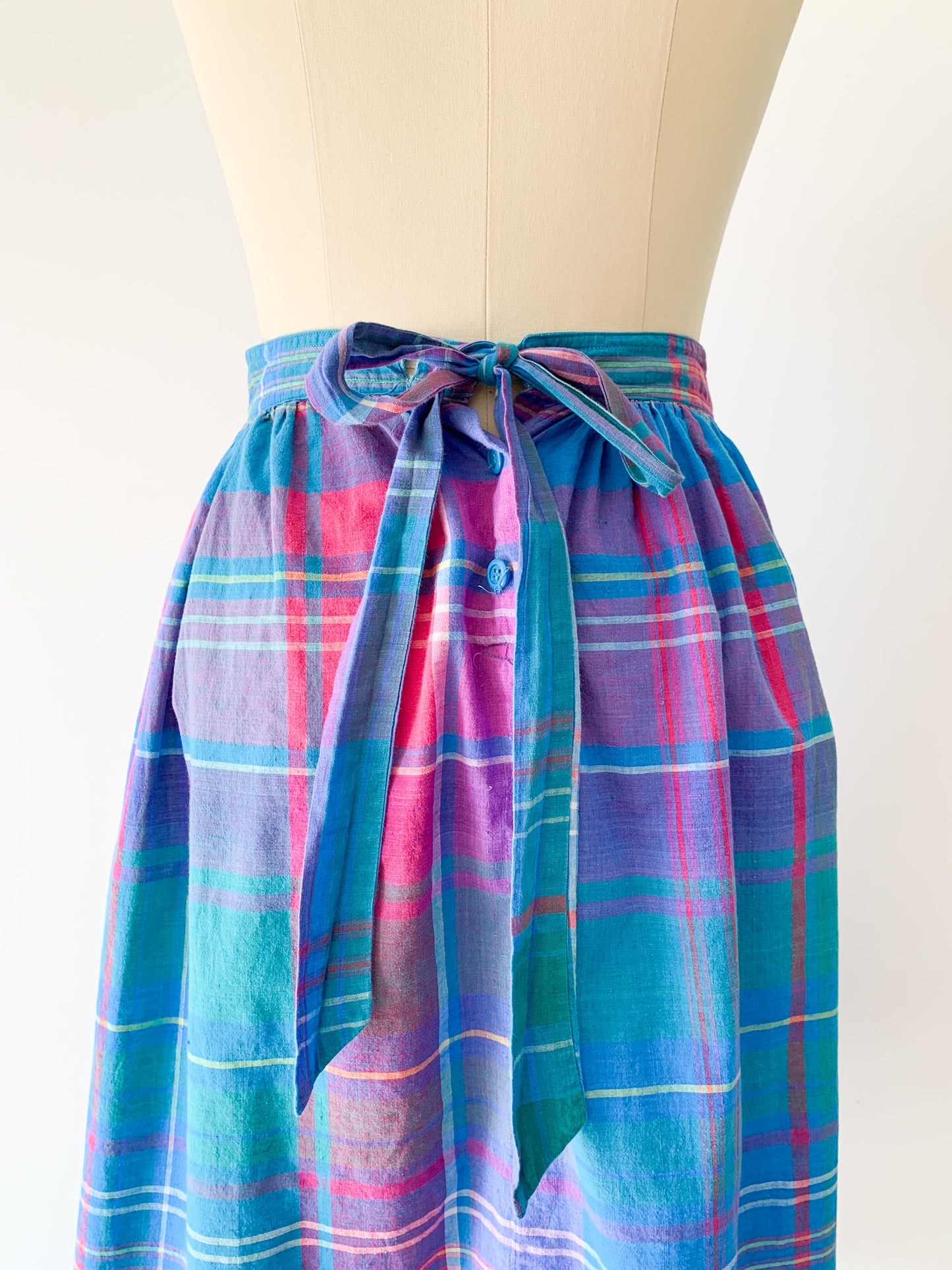 Madras Plaid Pocket Skirt