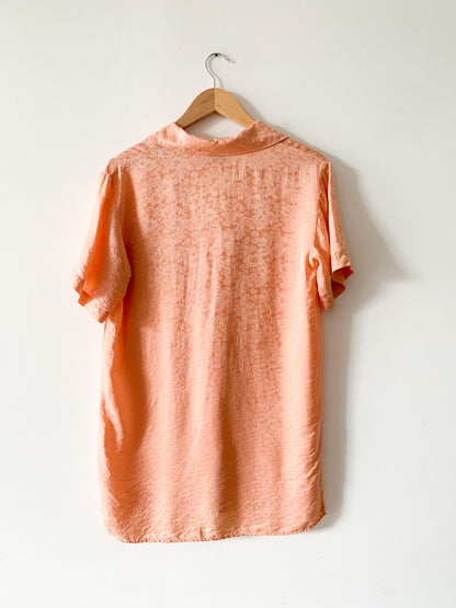 August Silk Peach Floral Top